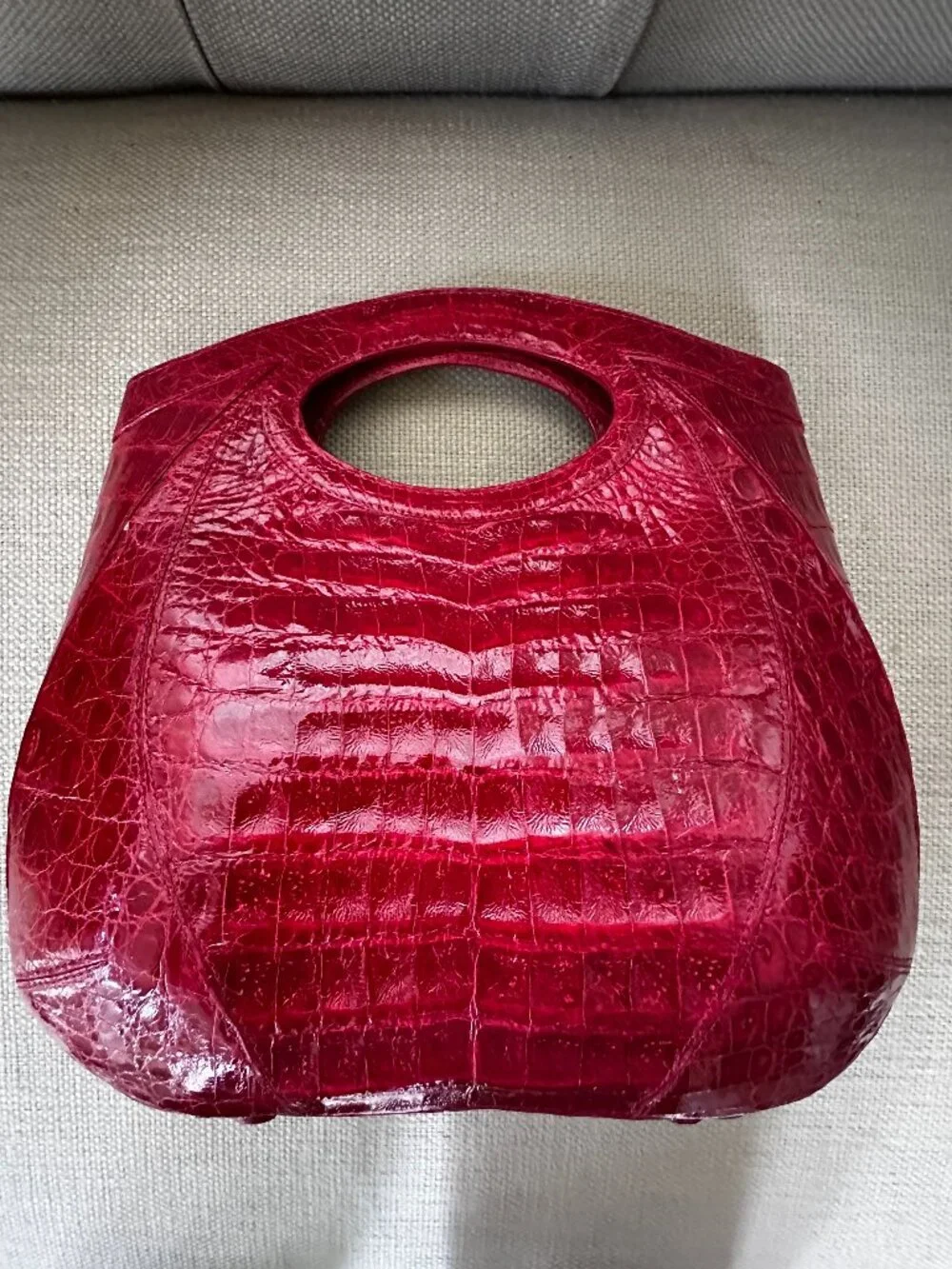 Brand New Nancy Gonzalez Red Crocodile Handbag - Picture 2 of 8